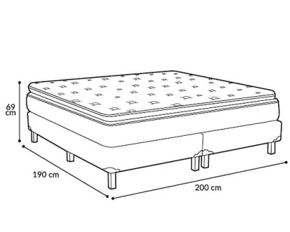 Juego de Colchón y Box King Size Wendy Oxford