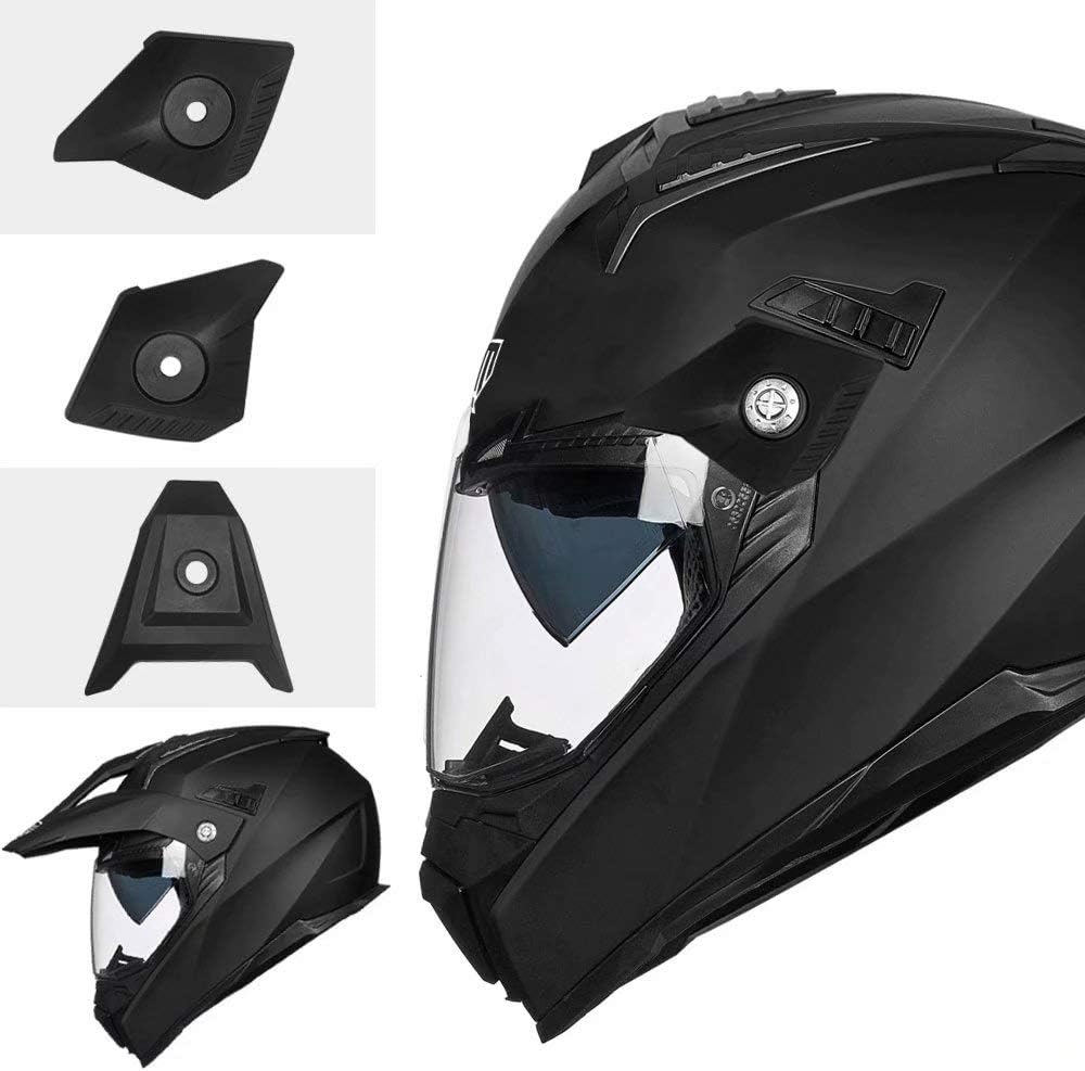 ILM - Casco deportivo doble para motocicleta, visor para el sol, casco para todoterreno, motocross, certificado por el DOT.