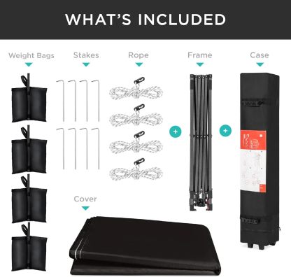 Best Choice Products - Toldo de armado fácil de 1 persona con un botón, tienda portátil e instantánea, funda, 3 x 3 metros, 4 bolsas de peso, color azul