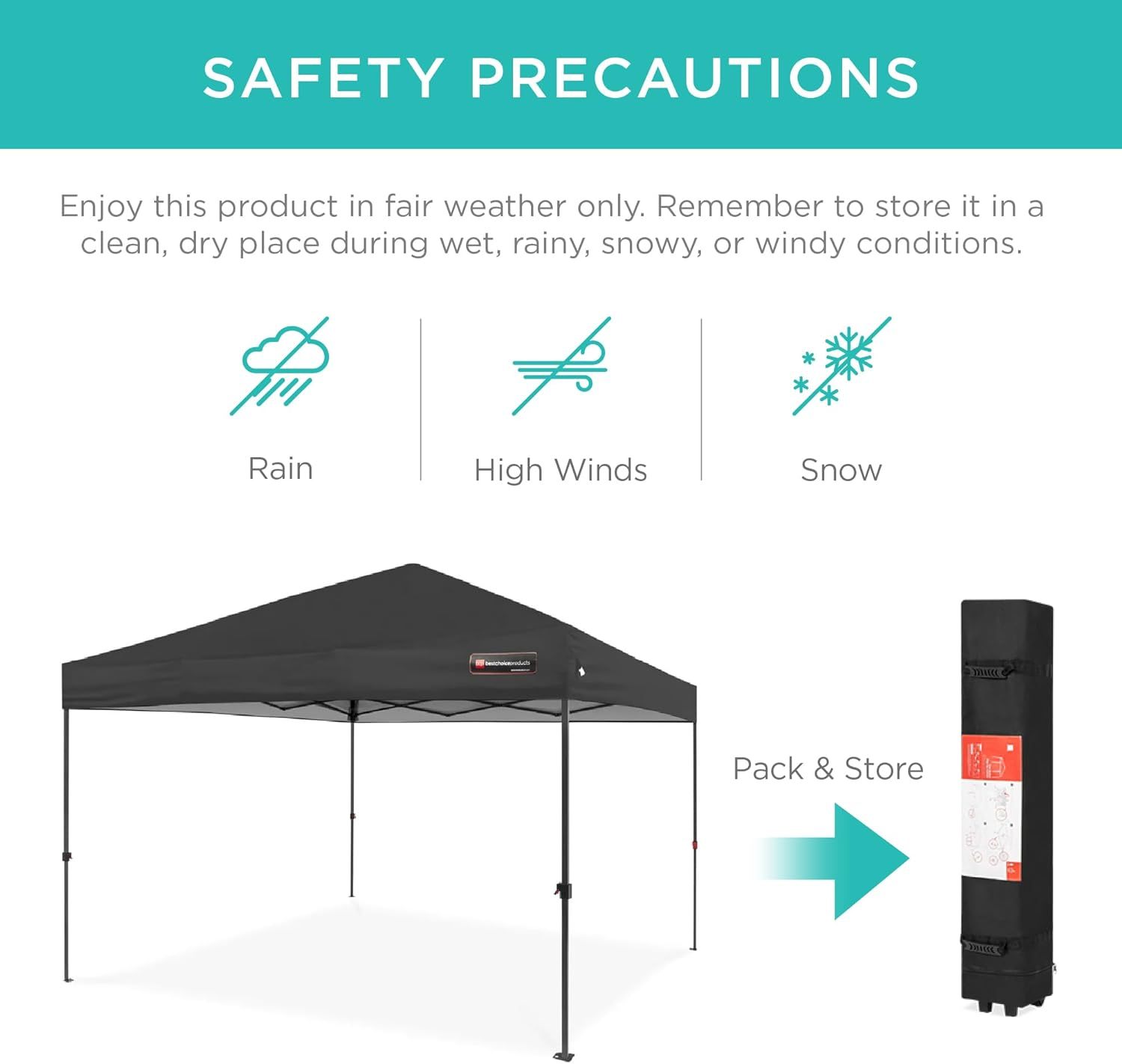 Best Choice Products - Toldo de armado fácil de 1 persona con un botón, tienda portátil e instantánea, funda, 3 x 3 metros, 4 bolsas de peso, color azul