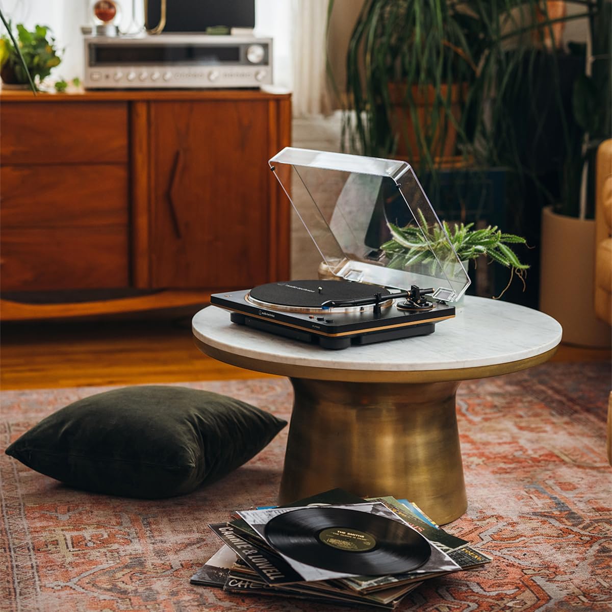 Audio-Technica AT-LP70XBT - Tocadiscos inalámbricos (Negro/Bronce)