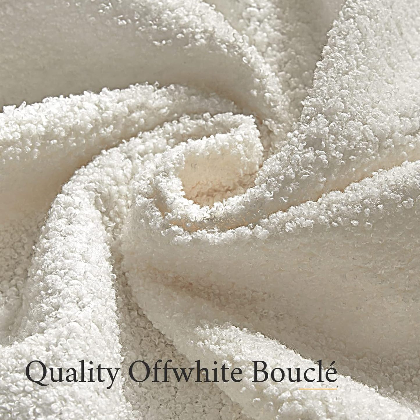 VanAcc Sofá de 89 pulgadas, cómodo sofá con asientos extra profundos, sofá de 3 plazas, sofá moderno, sofá para sala de estar, departamento, bouclé blanco