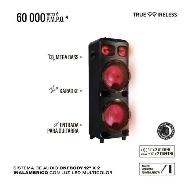 Bocina Inalámbrica STF Bafle Power Block 60,000 W 12" x2