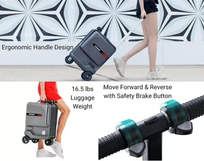 RYDEBOT PULEDRO II - MALETA DE MANO/EQUIPAJE MOTORIZADO INTELIGENTE PARA ADULTOS/NIÑOS