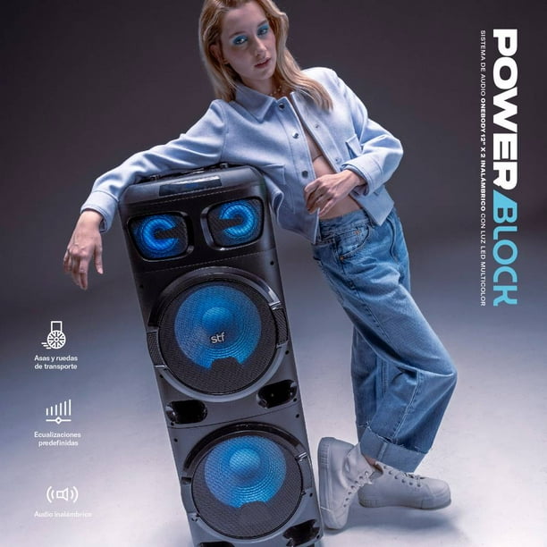 Bocina Inalámbrica STF Bafle Power Block 60,000 W 12" x2