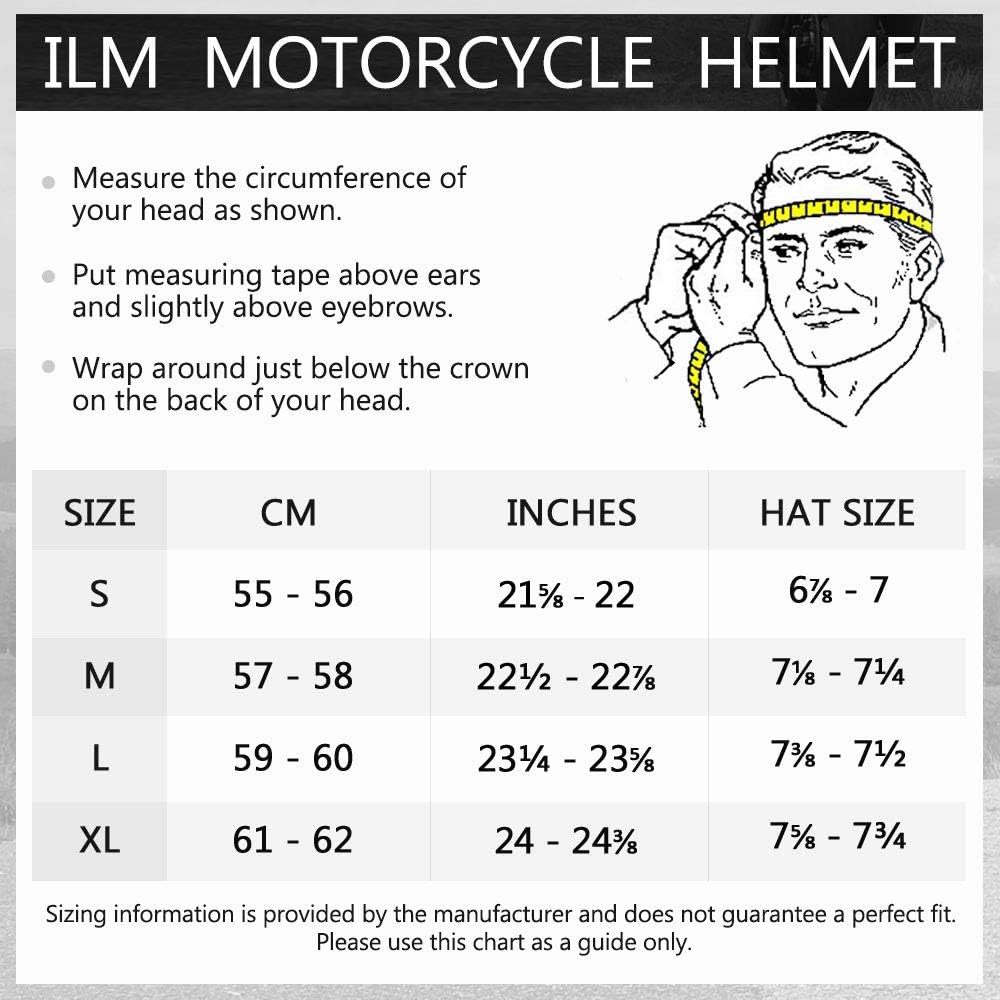 ILM - Casco deportivo doble para motocicleta, visor para el sol, casco para todoterreno, motocross, certificado por el DOT.
