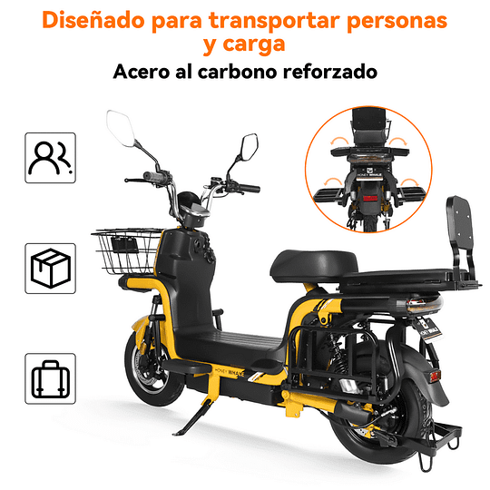 Motobici Eléctrica Honey Whale U7S Amarillo