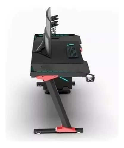 Set Gamer Silla + Escritorio Led Rgb Porta Vasos Reclinable