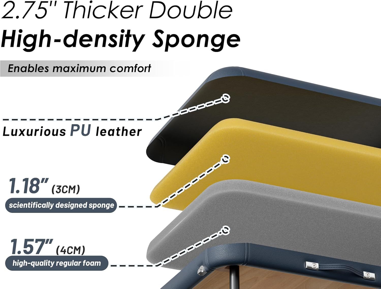 CLORIS - Mesa de masaje profesional de 84 pulgadas, portátil, 2 plegables, ligera, para spa, cama de tatuaje, altura ajustable con bolsa de transporte y pierna de aluminio que soporta hasta 1000