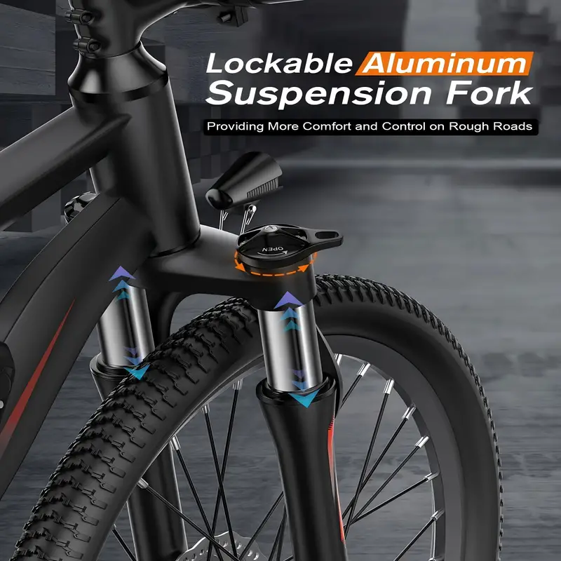 eléctrica de montaña de 26, adultos con batería extraíble de 36 V y 374 Wh, eléctrica con de de 500 W, 21 es, autonomía de 50 , de 20 MPH, eléctrica . detalles 3