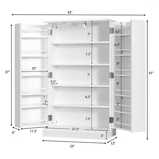 Despensa de cocina de estilo rústico de 41"