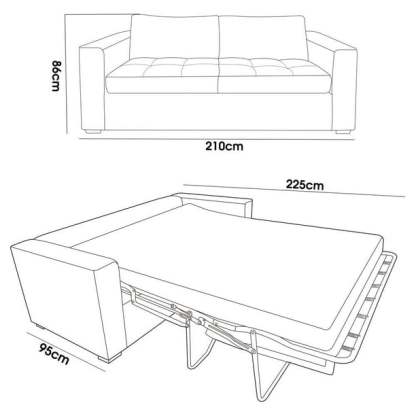 Sofá Cama Anffer Gisse Gris Oxford