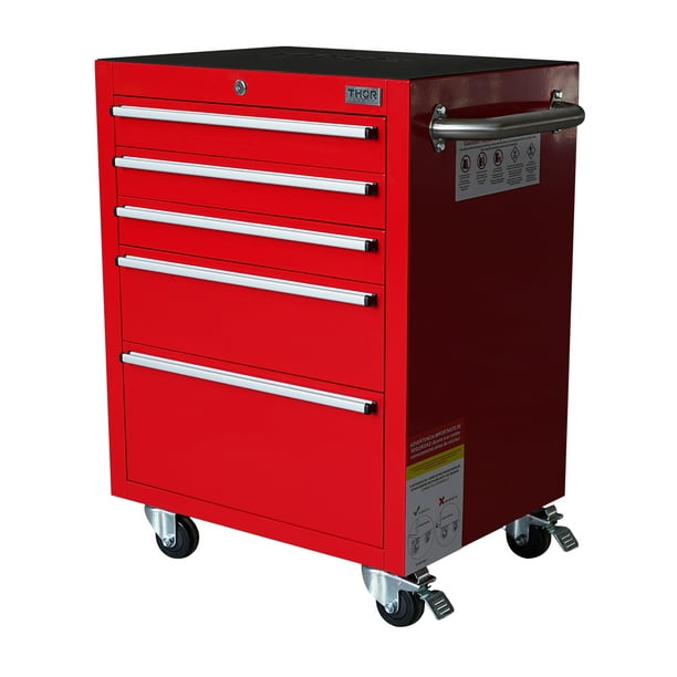 Gabinete De Herramientas Rojo 5 Cajones Thor Kitchen