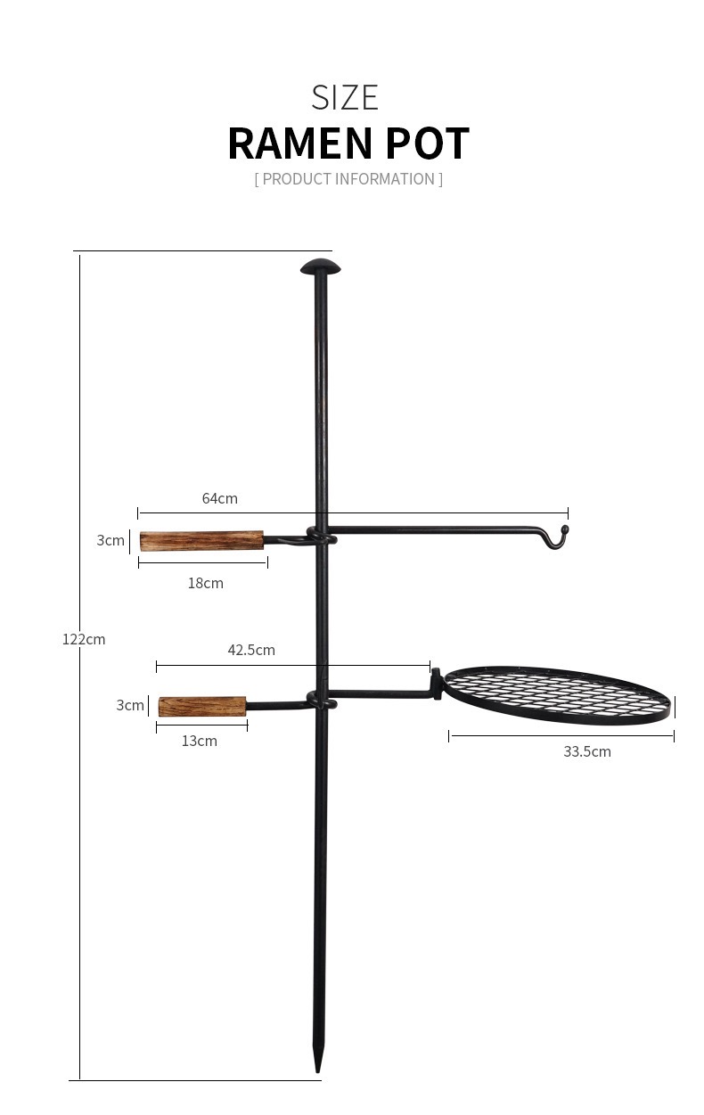 Round Iron Cooking Grate for Fire Pit