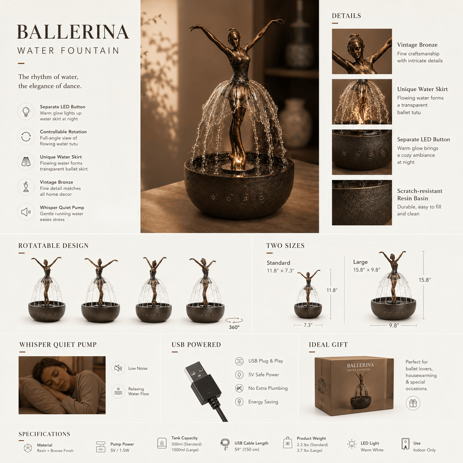 Where Art & Calm Meet – The Ballerina Water Fountain