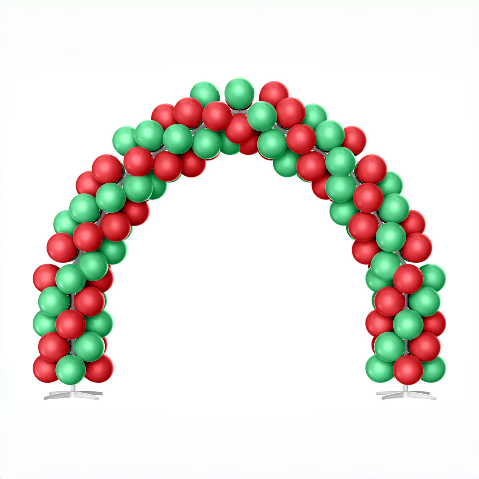 Festive Red & Green Balloon Arch Decoration Set