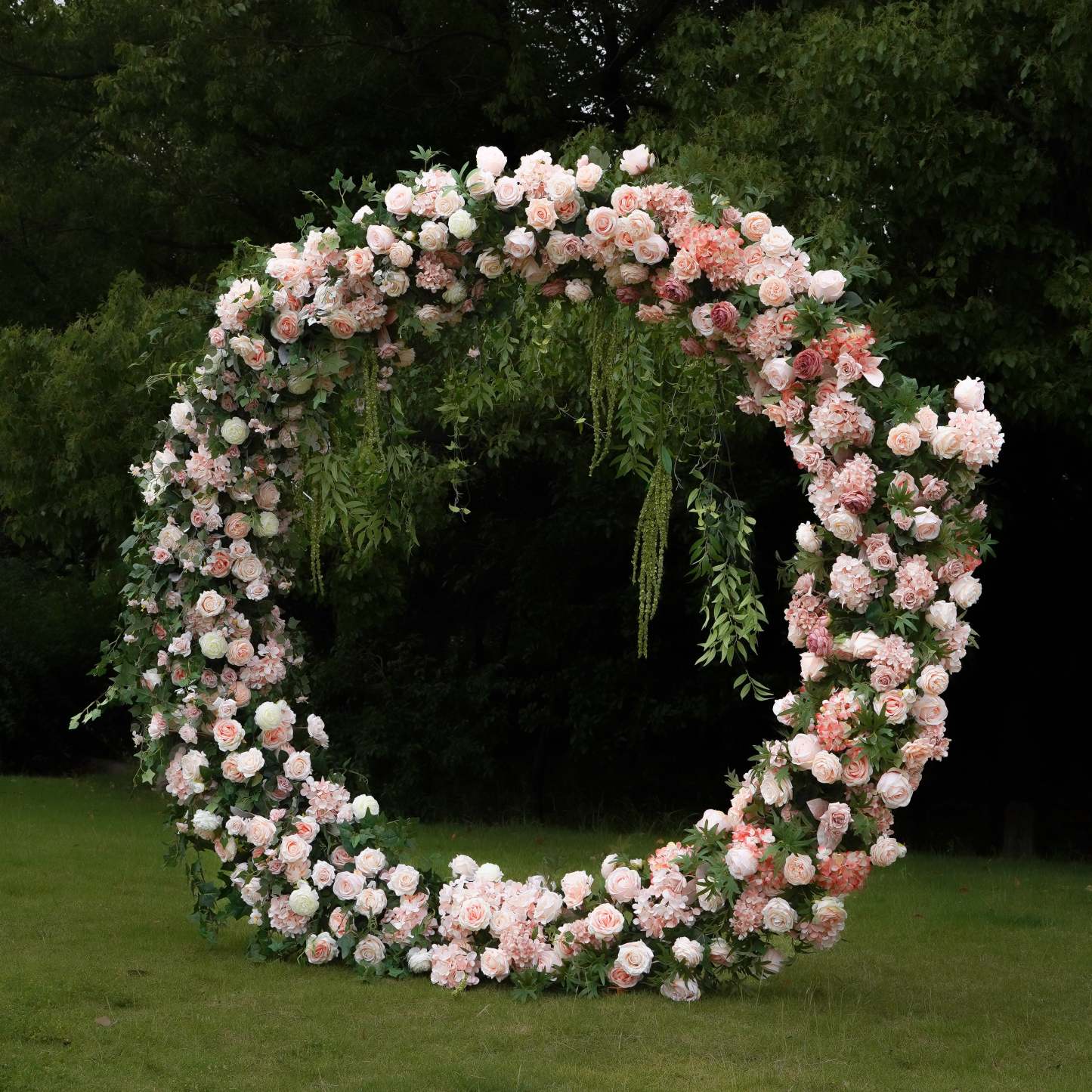 Pink：2025 New Wedding Party Background Floral Arch Decoration