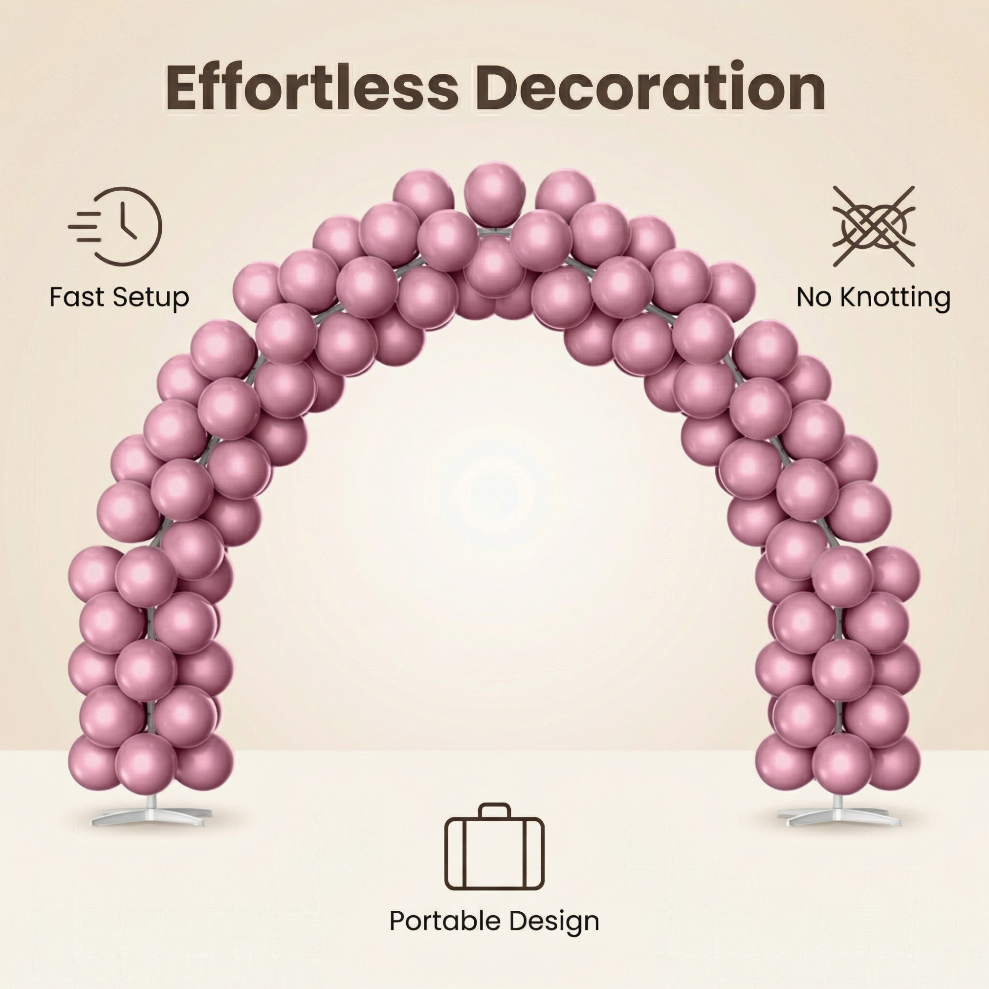 Soft Mist Dusty Pink Balloon Arch Kit