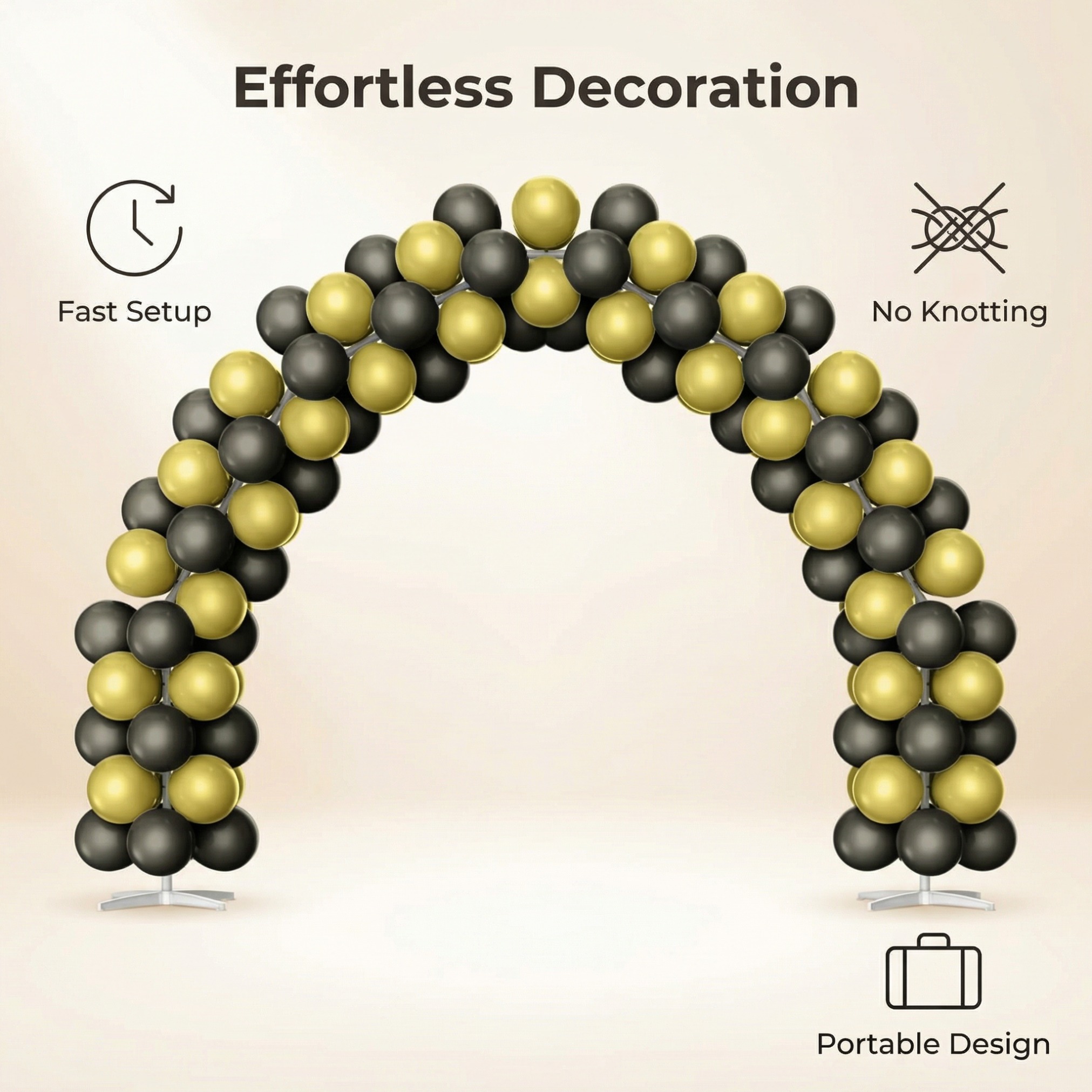 Luxury Black & Gold Balloon Arch Kit