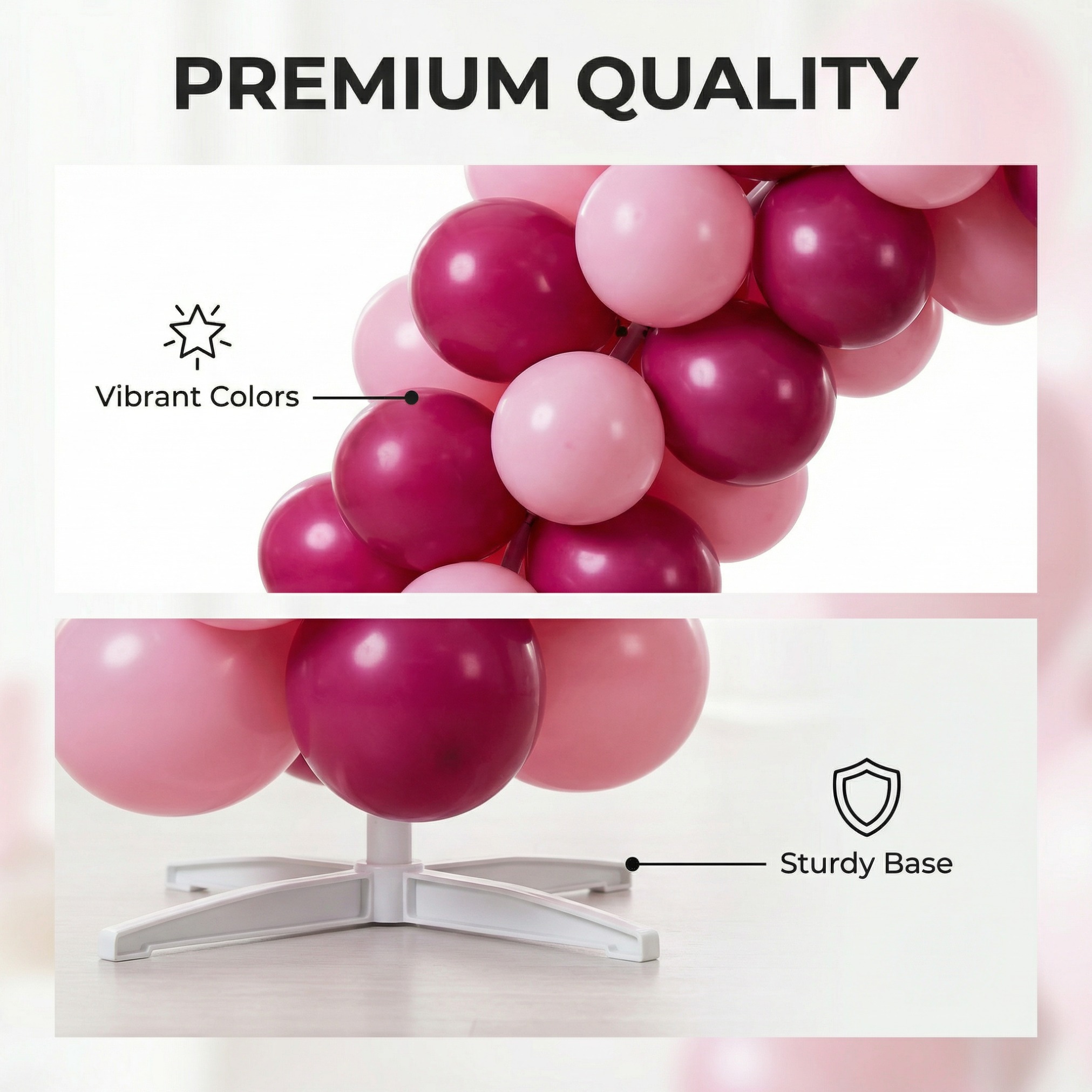 Deep Rose Gradient Balloon Arch Kit