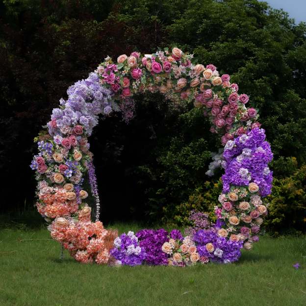 Bridget：2025 New Wedding Party Background Floral Arch Decoration