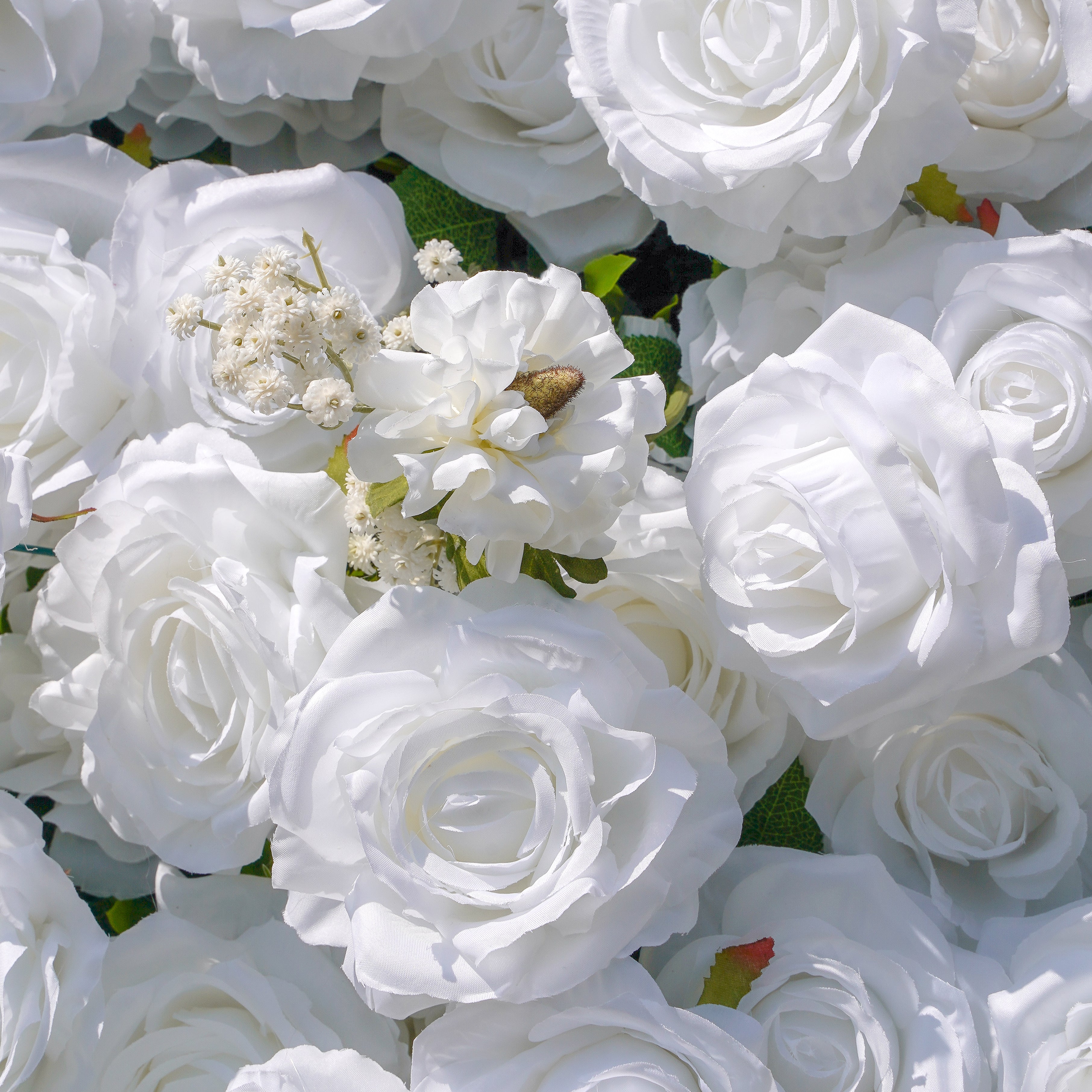 Miya：5D Fabric Artificial rolling up curtain flower wall(Ready to ship-Only USA)