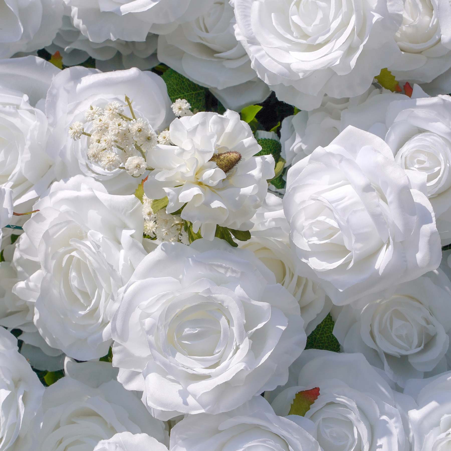 Miya：5D Fabric Artificial rolling up curtain flower wall(Ready to ship-Only USA)