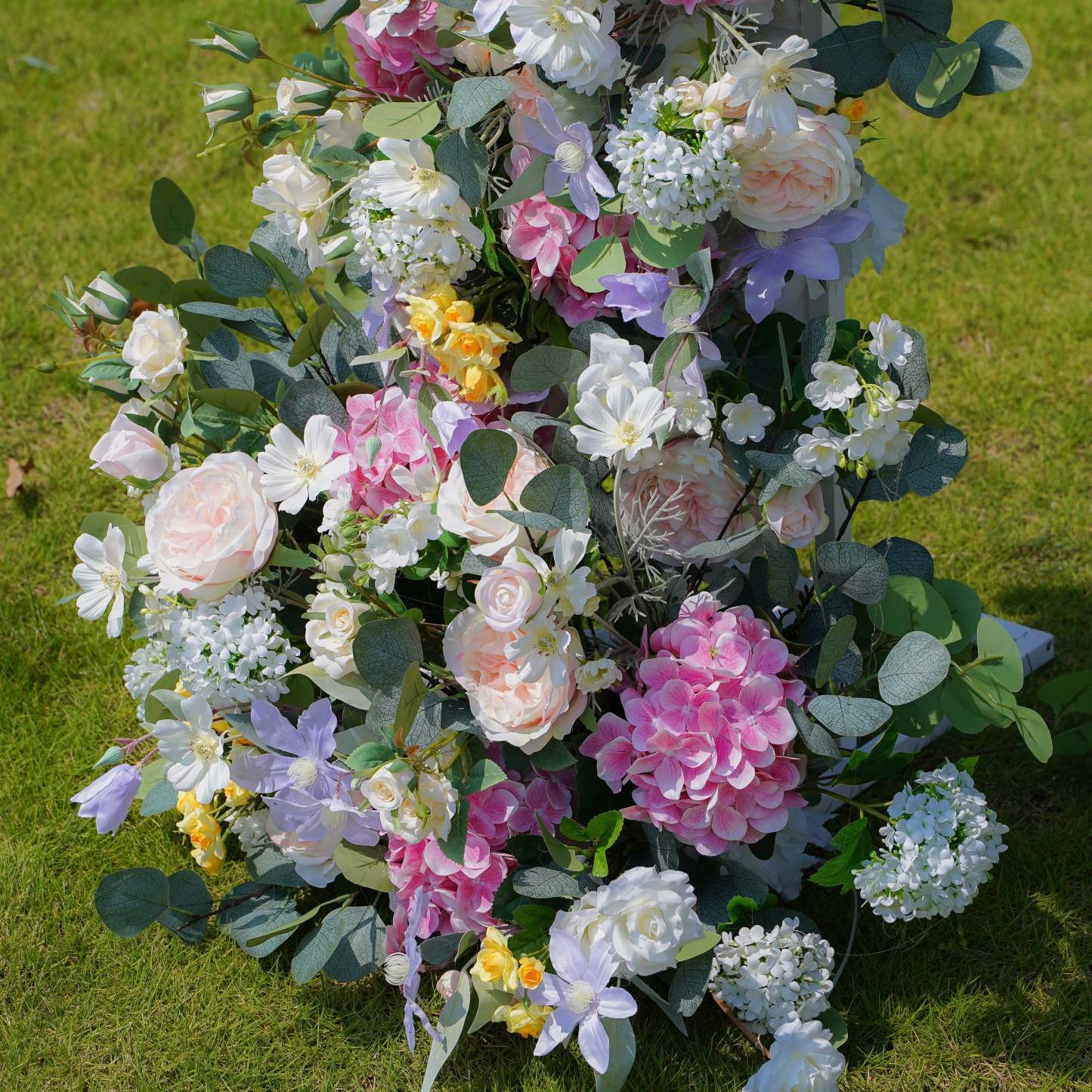 Alexa：Wedding Party Background Floral Arch Decoration