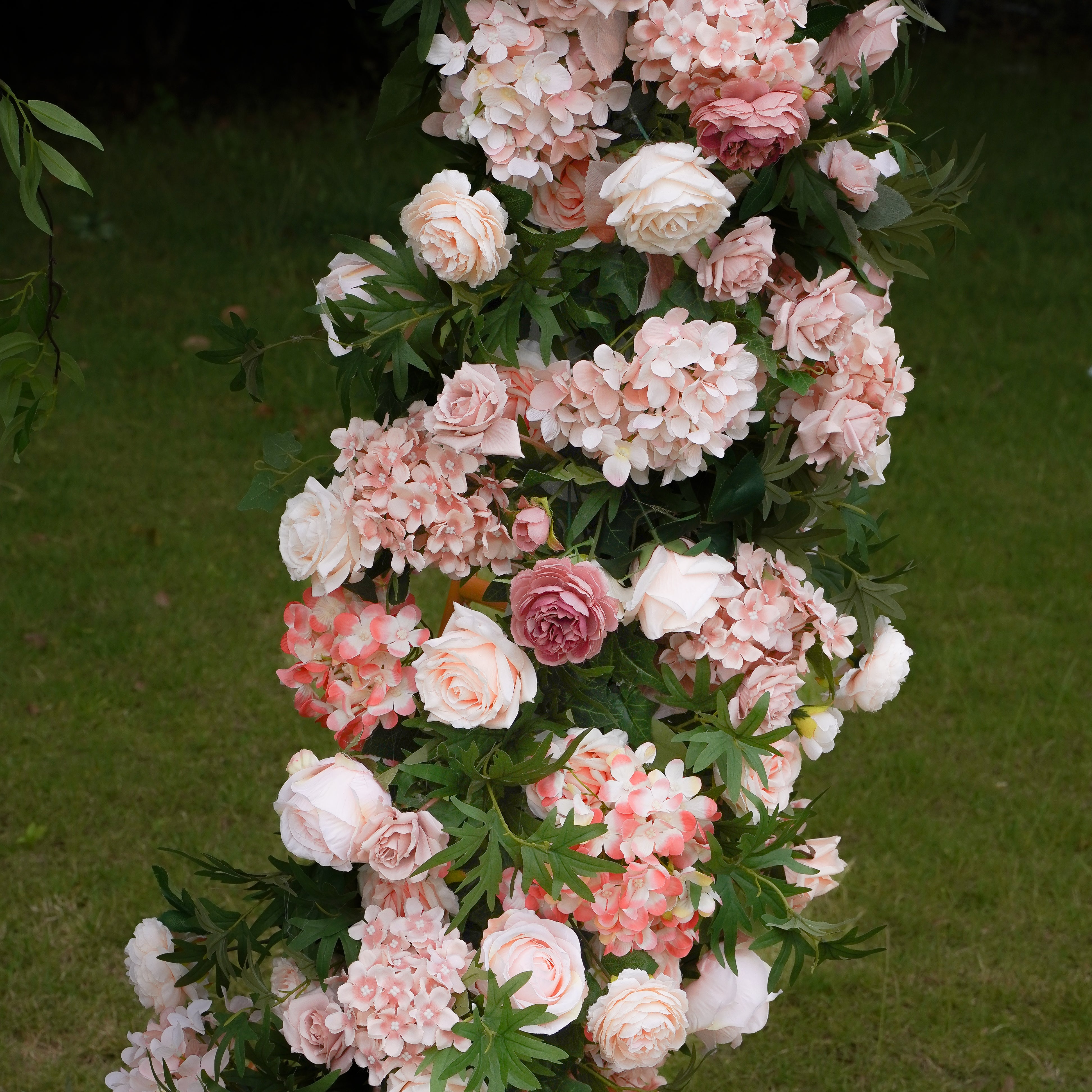 Pink：2025 New Wedding Party Background Floral Arch Decoration