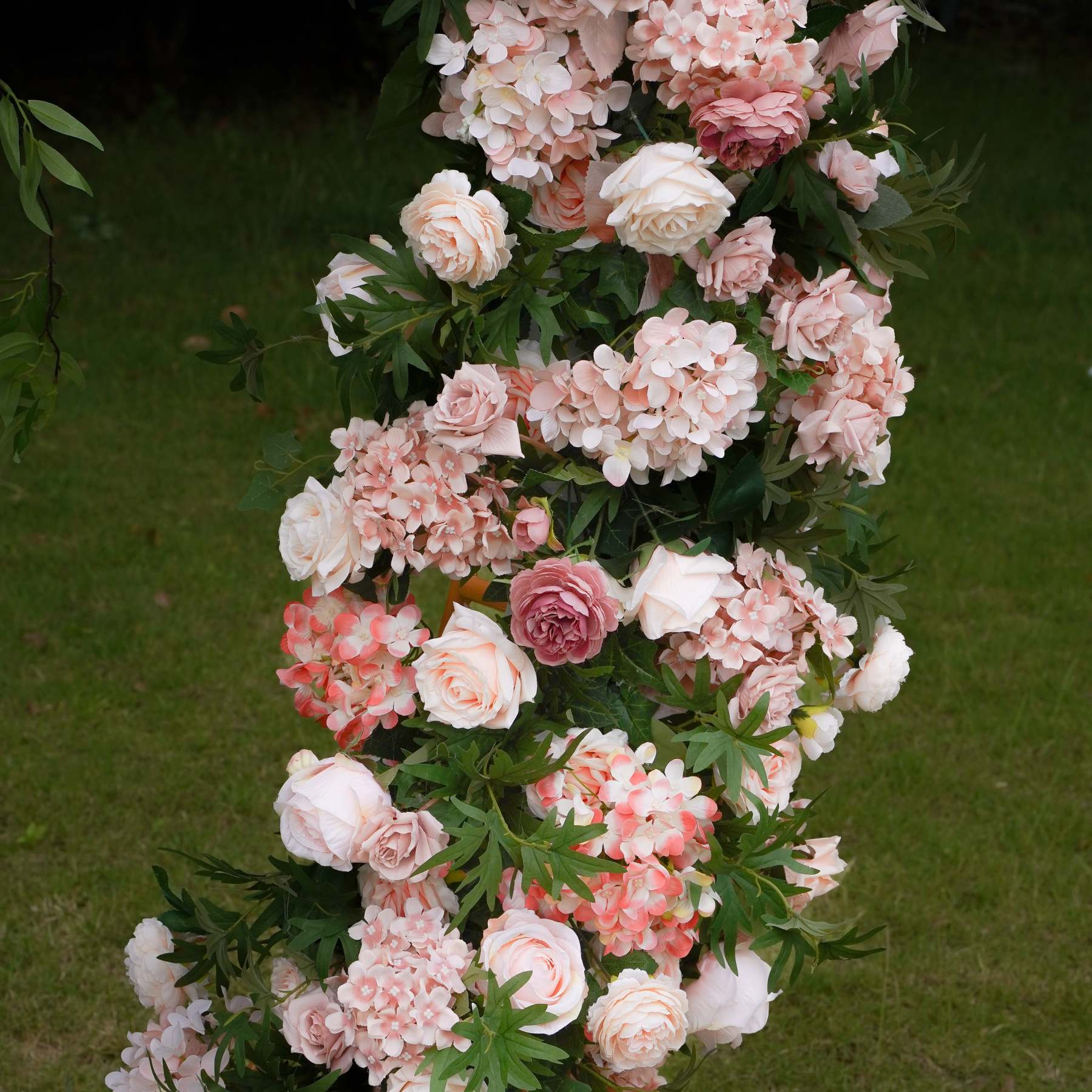 Pink：2025 New Wedding Party Background Floral Arch Decoration