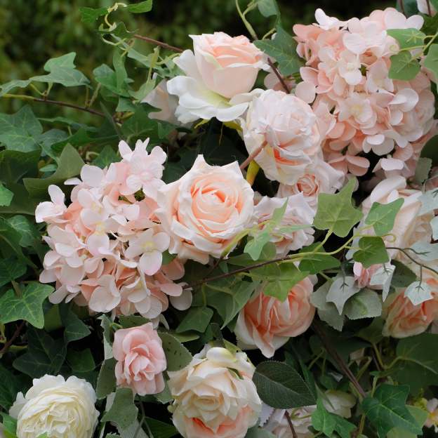 Pink：2025 New Wedding Party Background Floral Arch Decoration