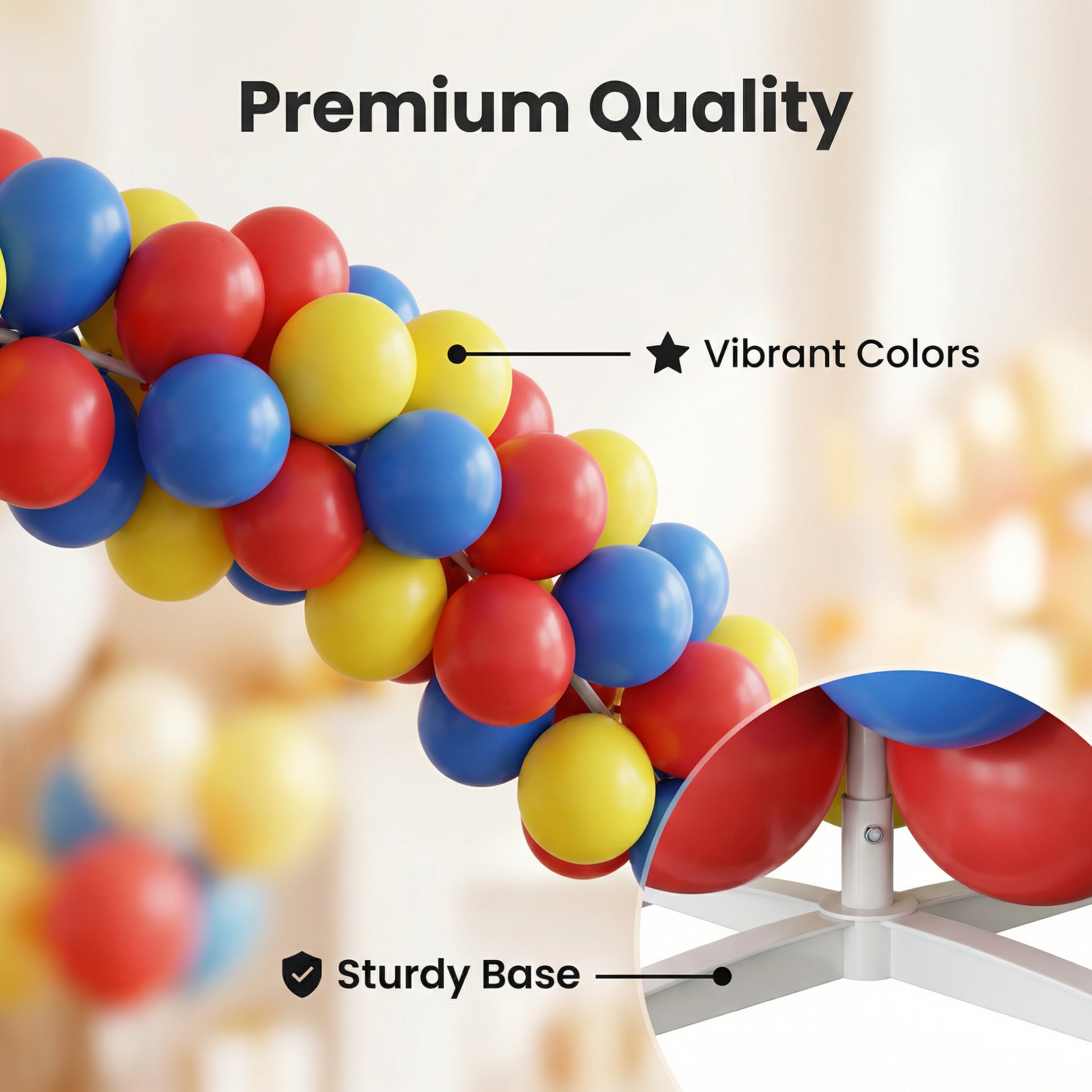 Vibrant Carnival Balloon Arch Stand Kit