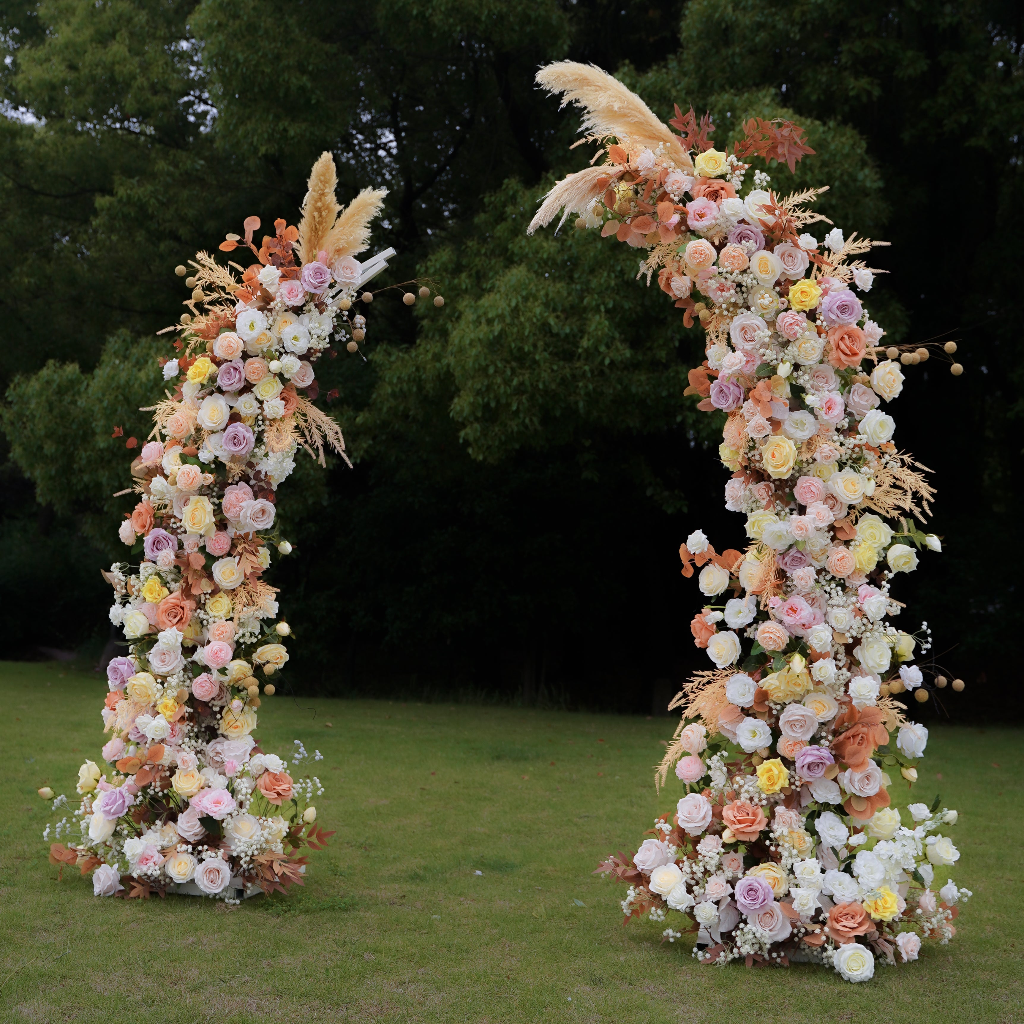 Fanny：Wedding Party Background Floral Arch Decoration