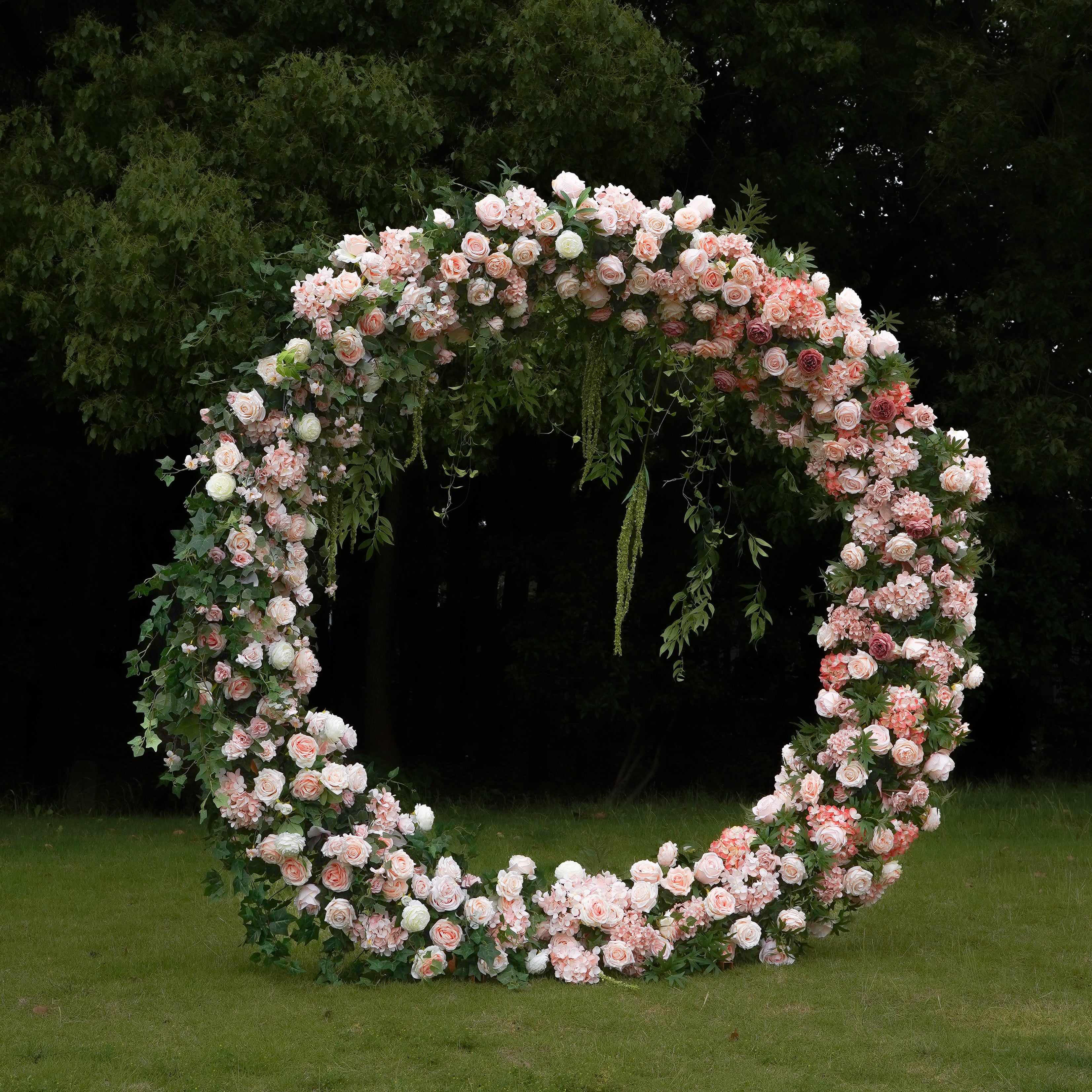 Pink：2025 New Wedding Party Background Floral Arch Decoration