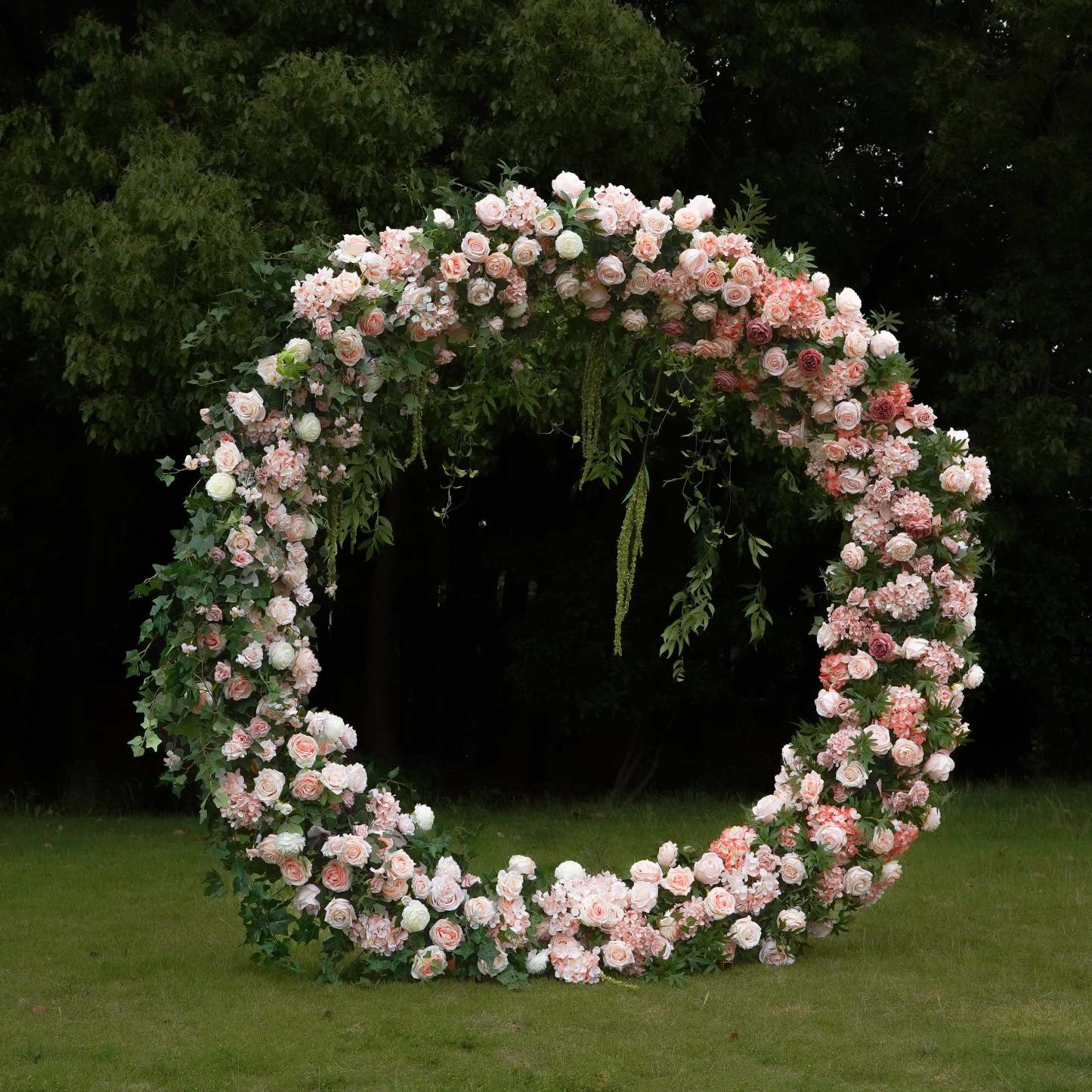 Pink：2025 New Wedding Party Background Floral Arch Decoration