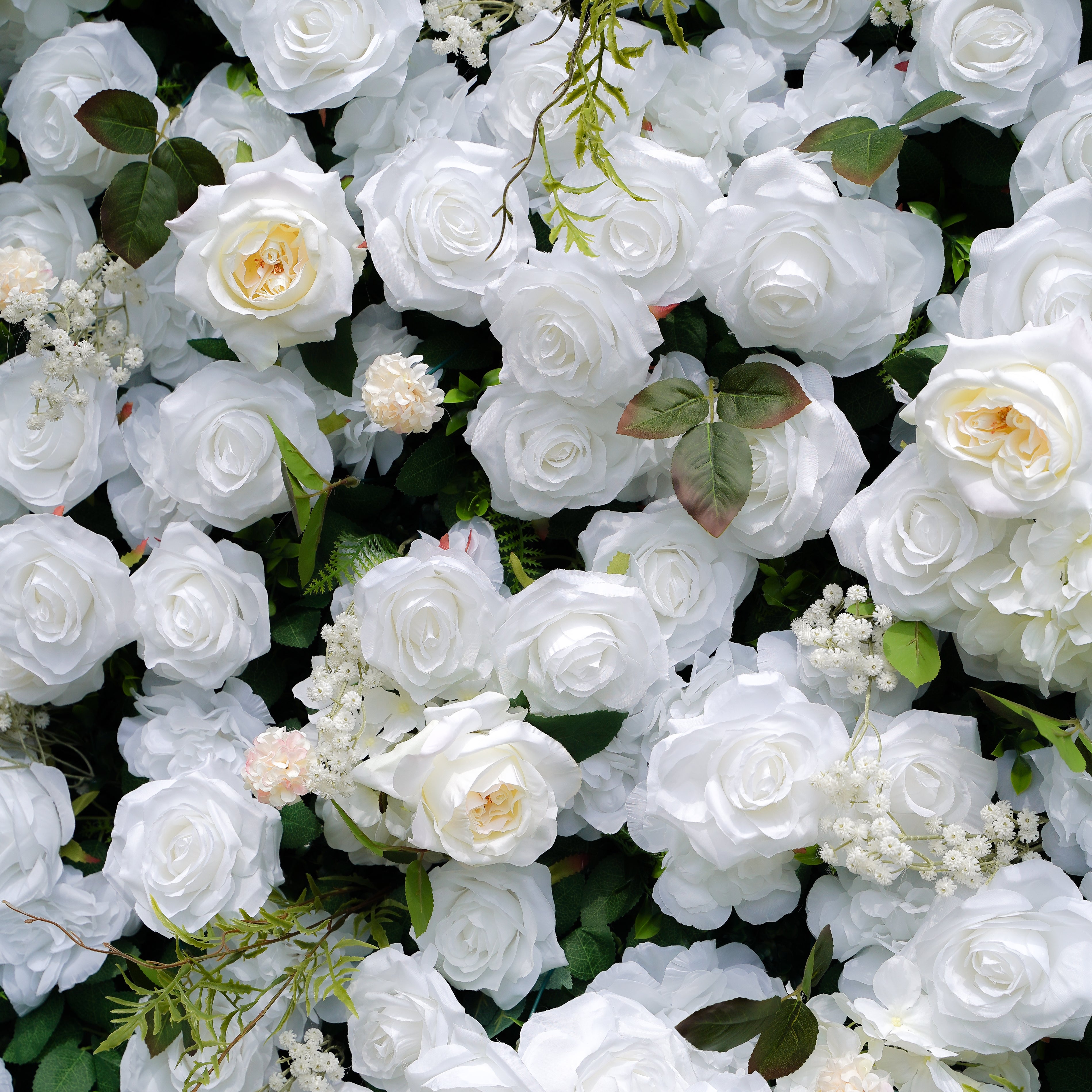 Corina：3D Fabric Artificial rolling up curtain flower wall