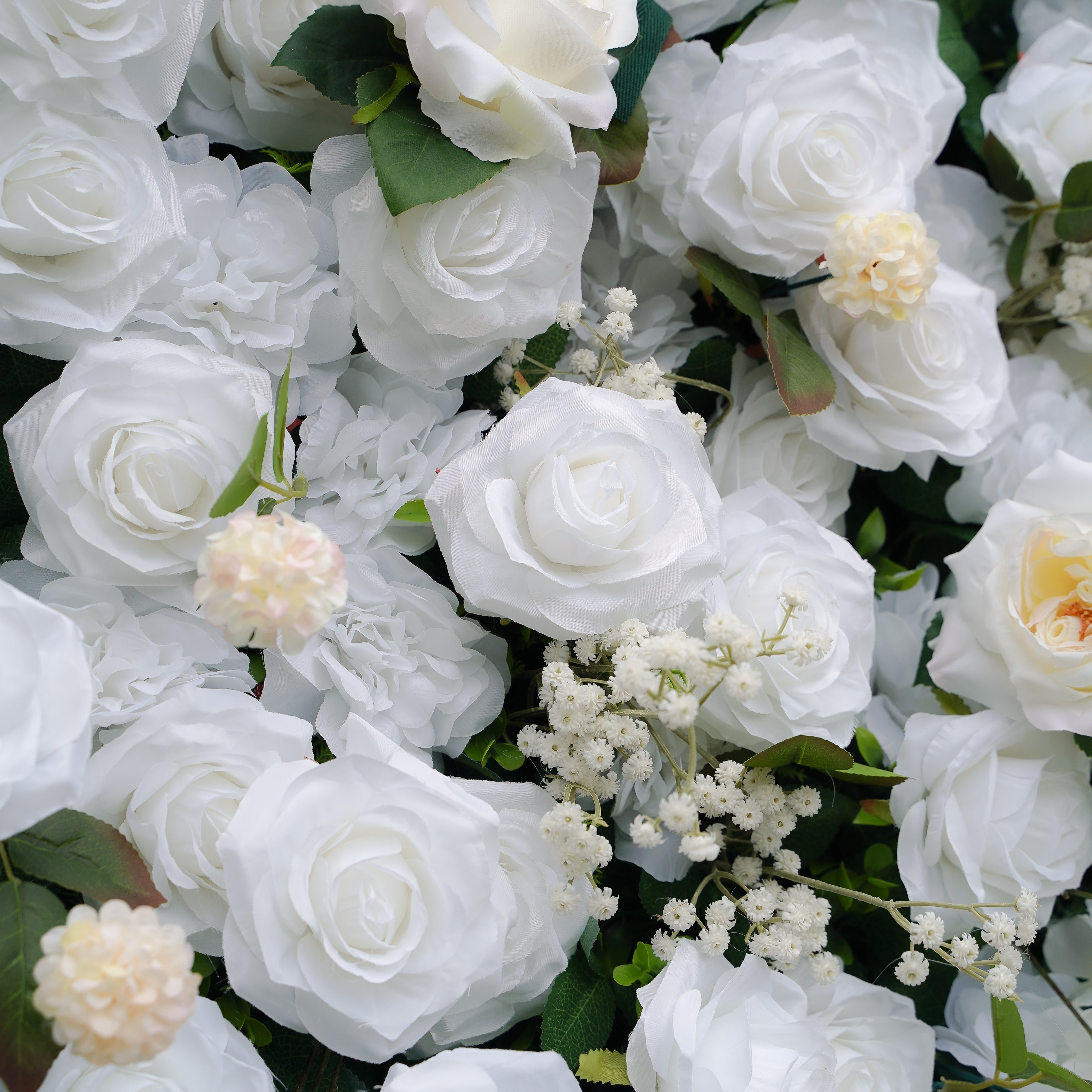 Corina：3D Fabric Artificial rolling up curtain flower wall