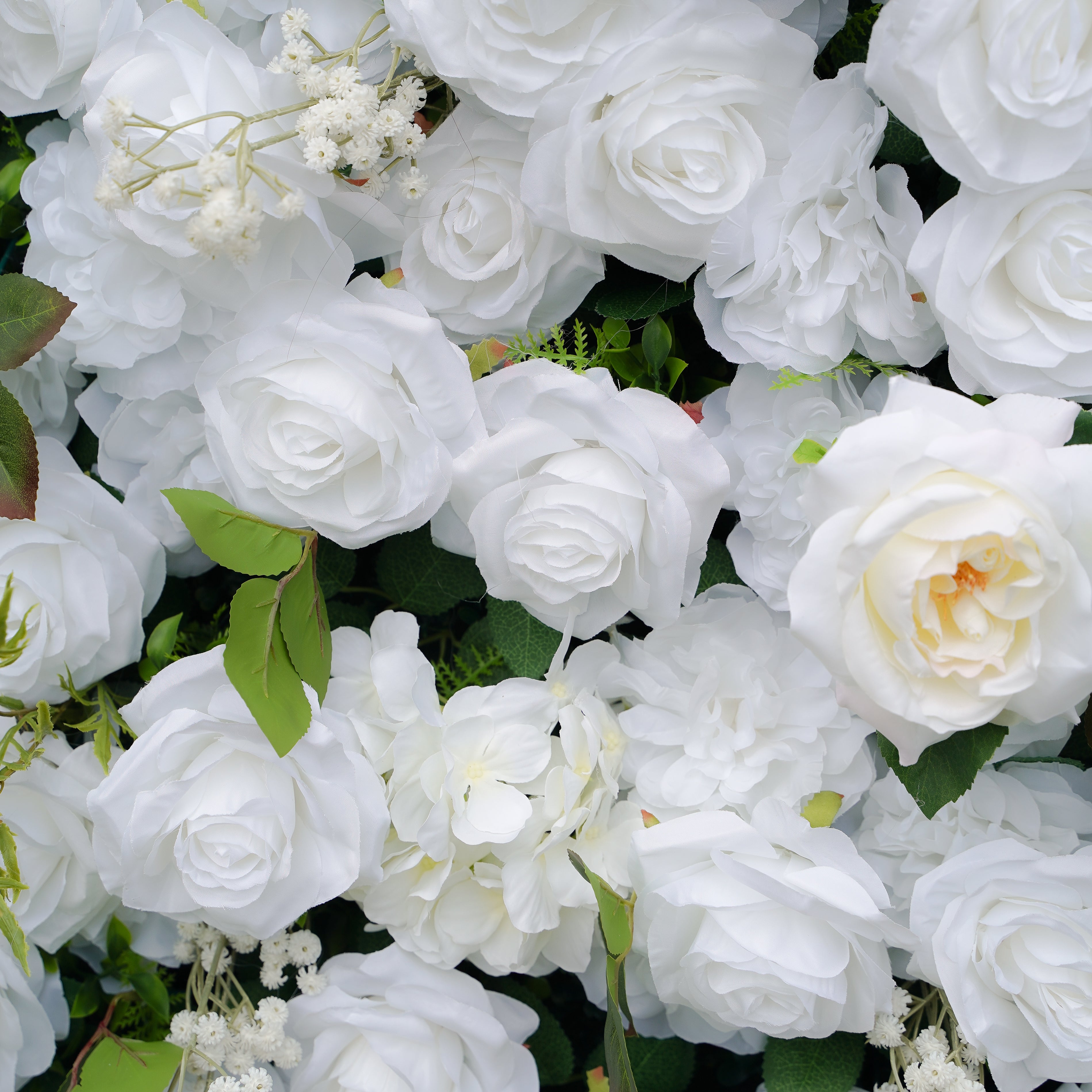 Corina：3D Fabric Artificial rolling up curtain flower wall