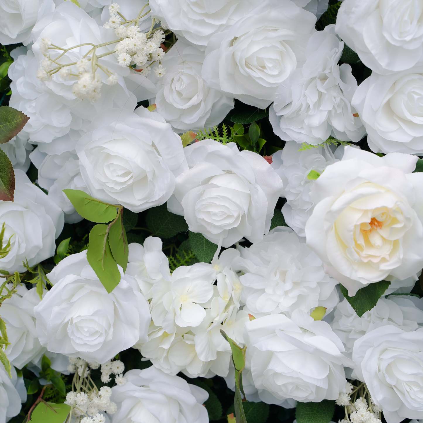 Corina：3D Fabric Artificial rolling up curtain flower wall