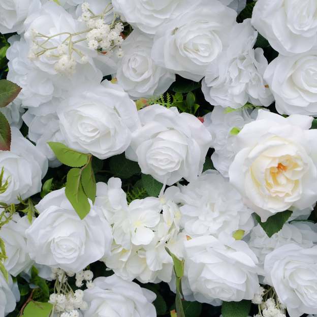 Corina：3D Fabric Artificial rolling up curtain flower wall