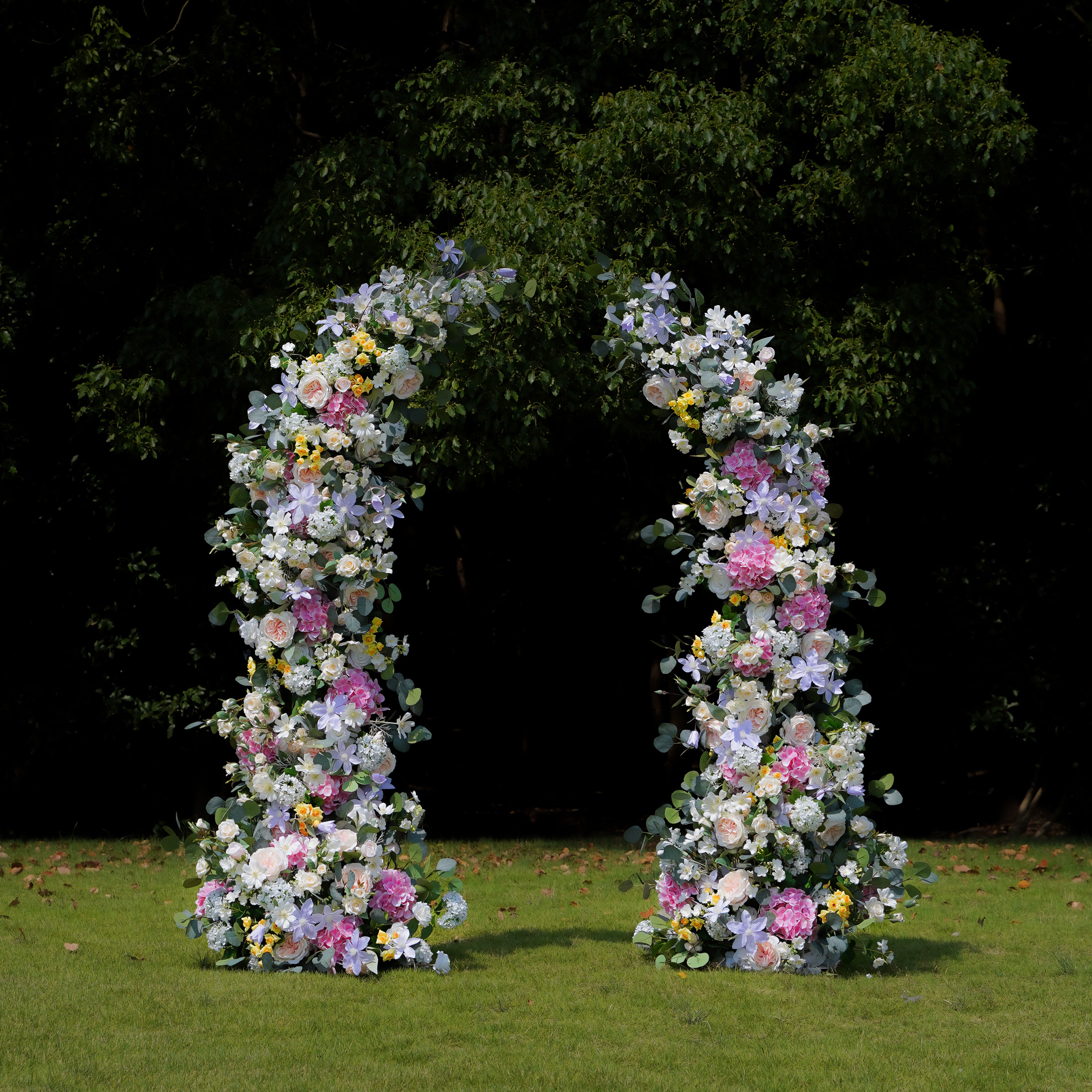 Alexa：Wedding Party Background Floral Arch Decoration