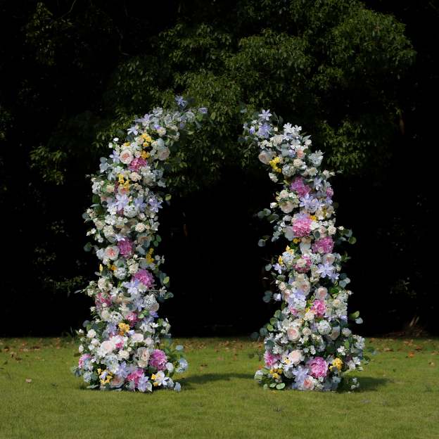 Alexa：Wedding Party Background Floral Arch Decoration