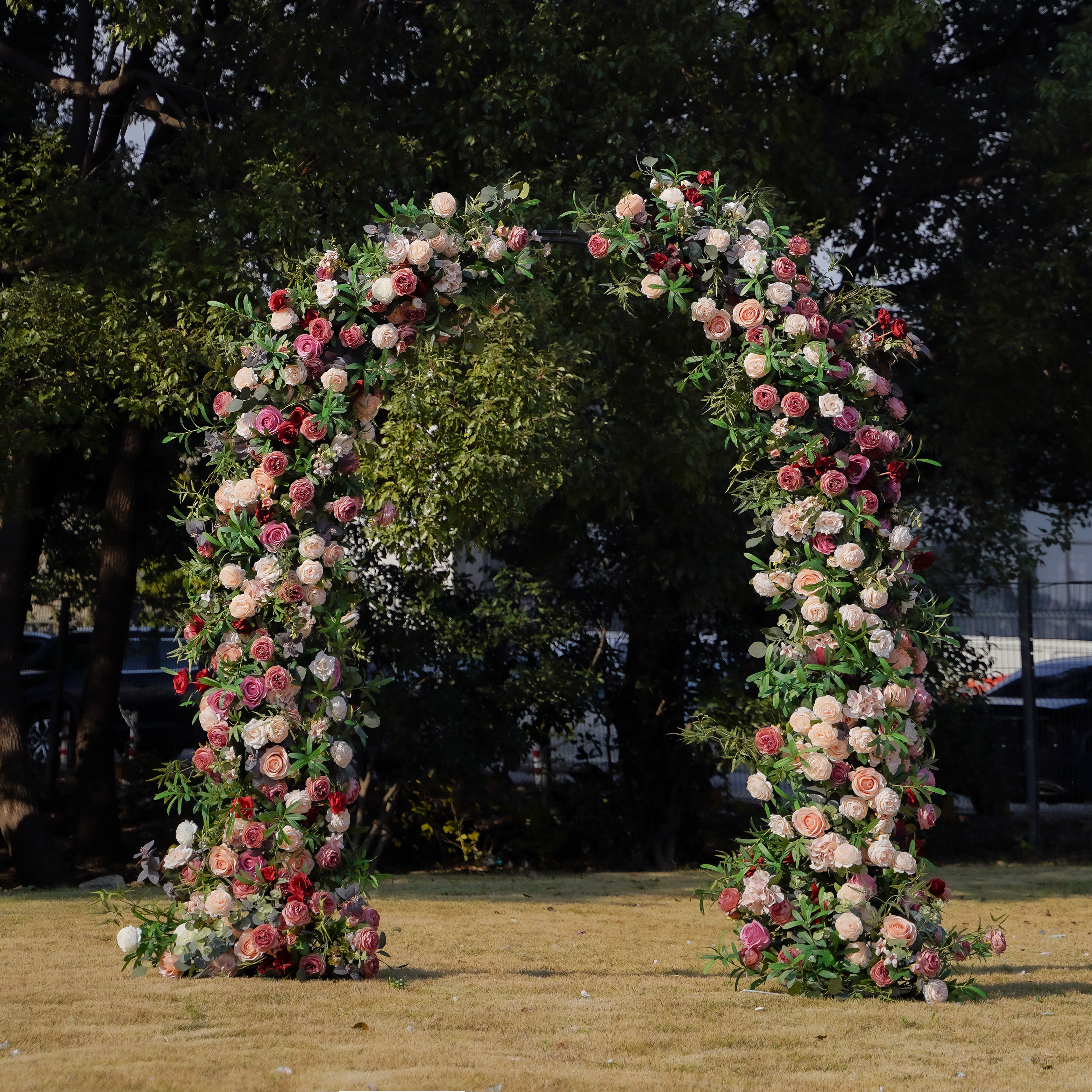 Moet：New Wedding Party Background Floral Arch Decoration