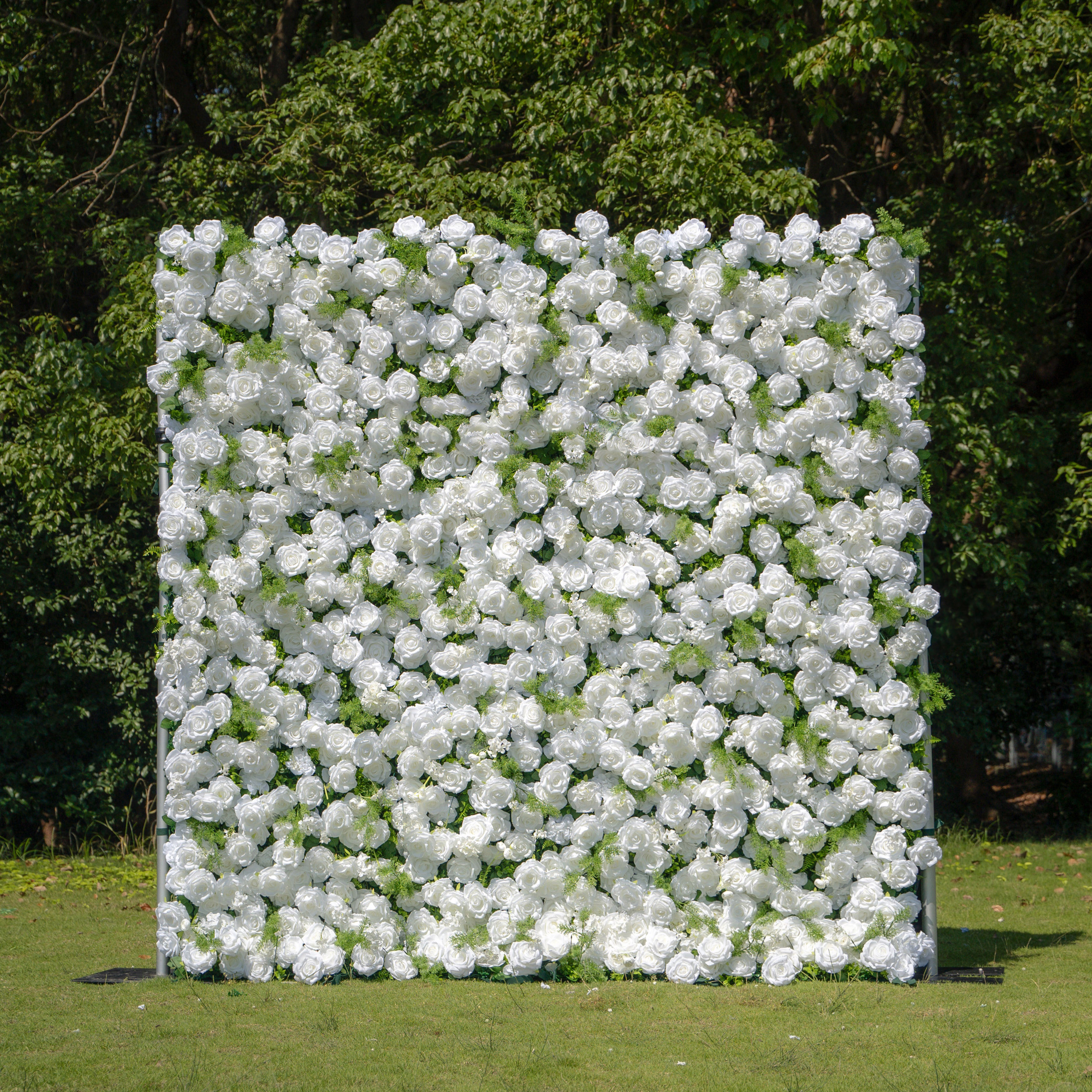 Forest：5D Fabric Artificial rolling up curtain flower wall