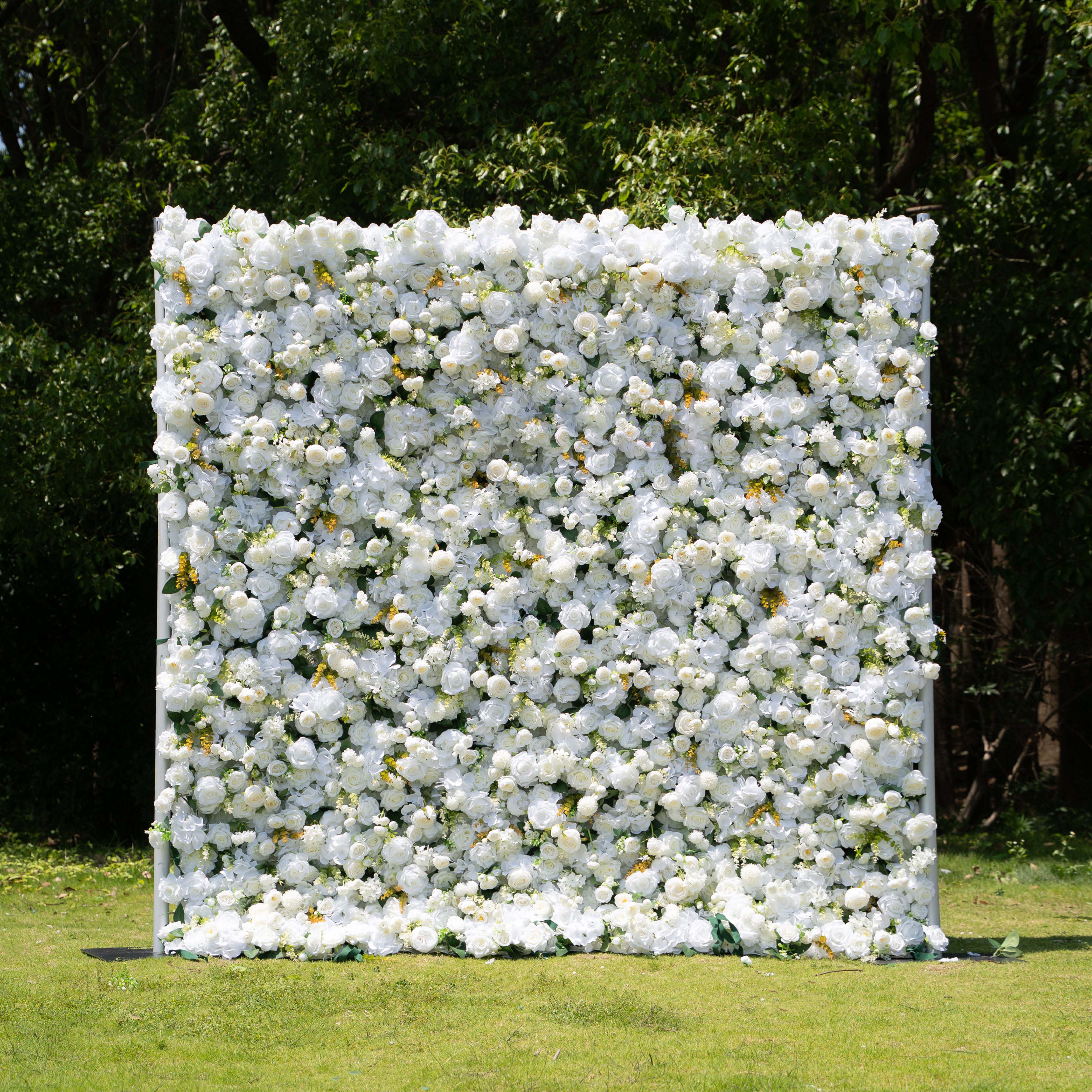 Labu ：3D Fabric Artificial rolling up curtain flower wall