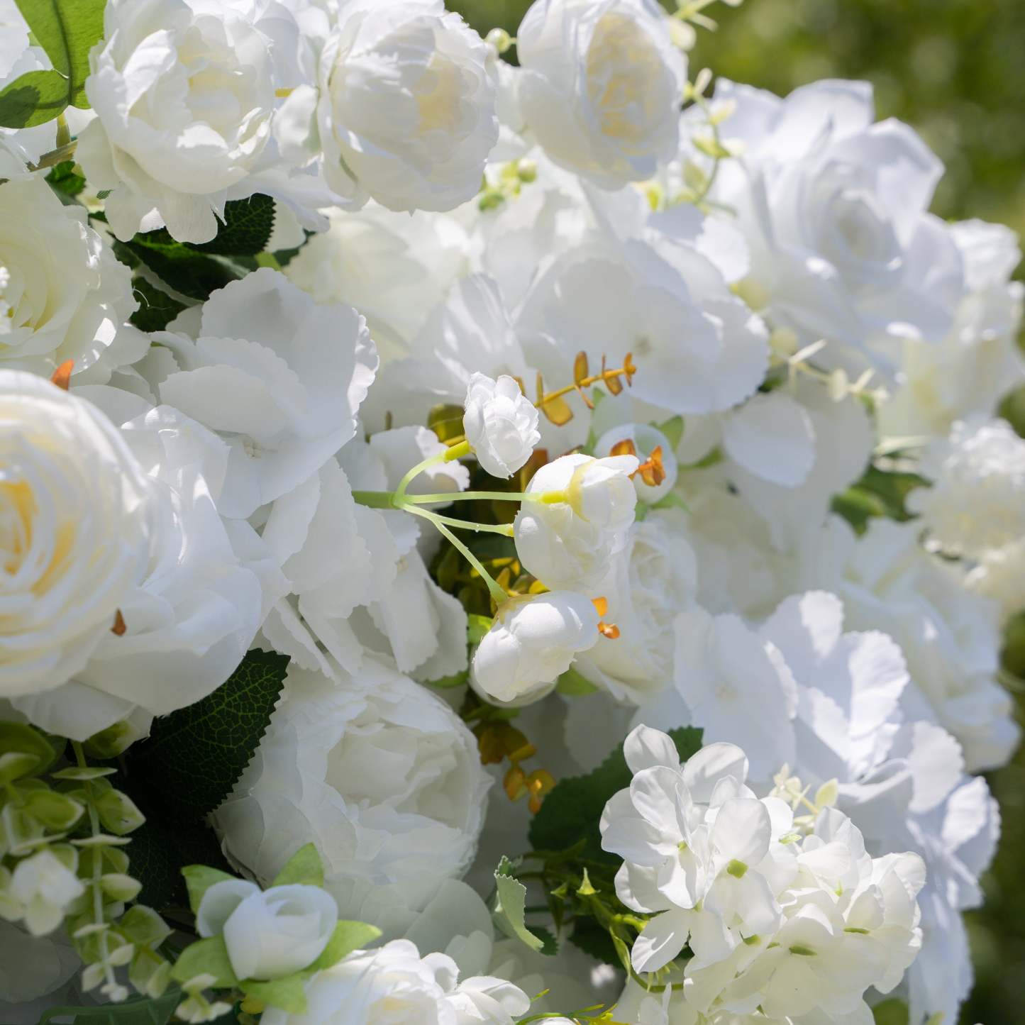 Labu ：3D Fabric Artificial rolling up curtain flower wall