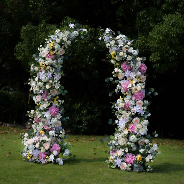 Alexa：Wedding Party Background Floral Arch Decoration