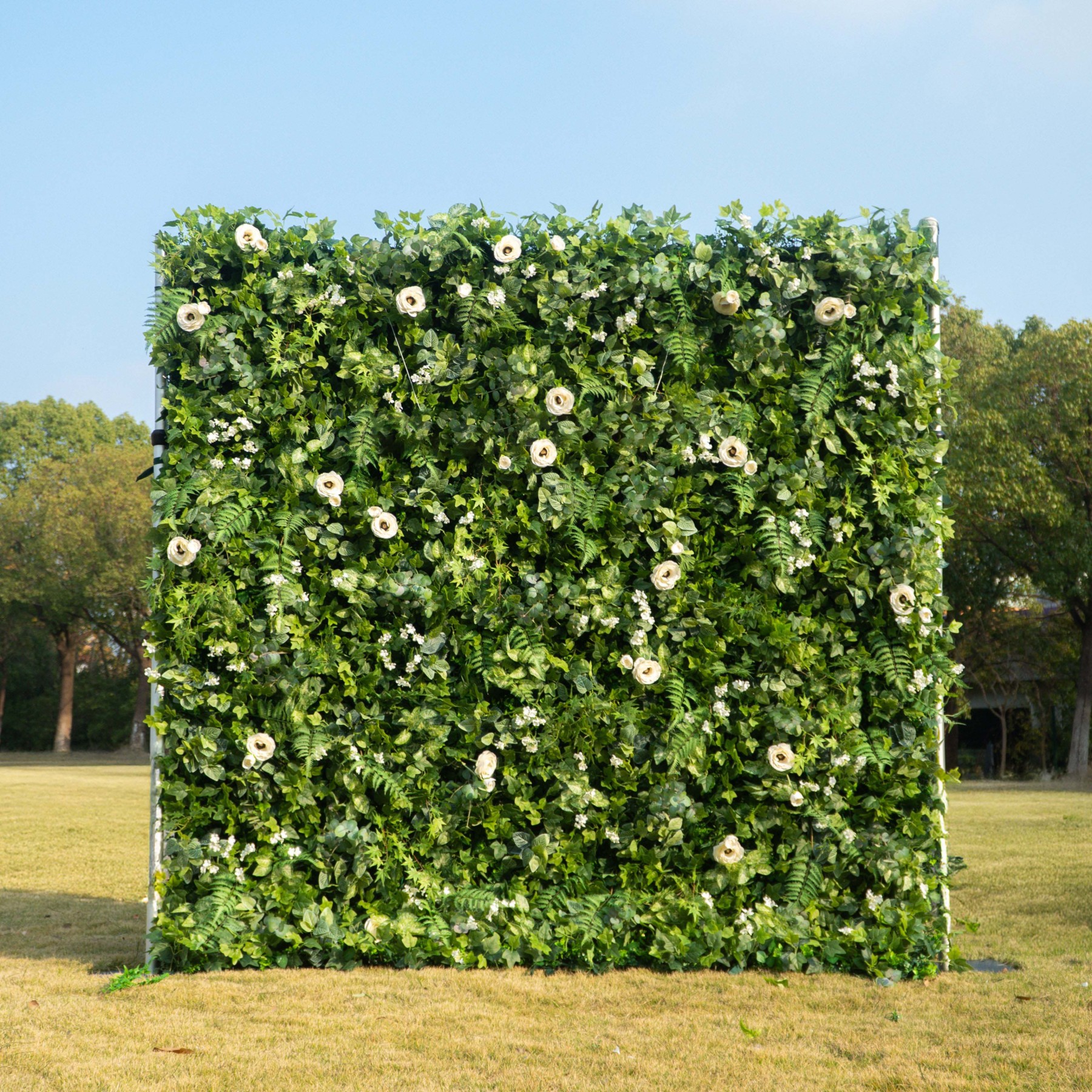 Mattia：5D Fabric Artificial rolling up curtain flower wall