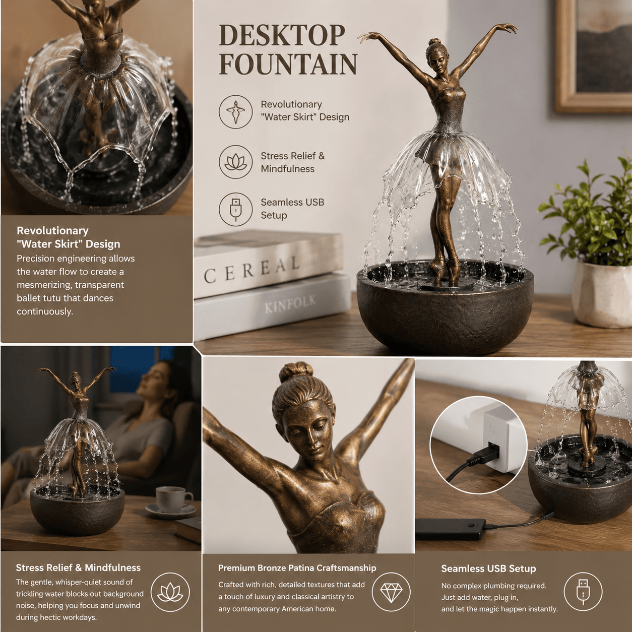 Where Art & Calm Meet – The Ballerina Water Fountain