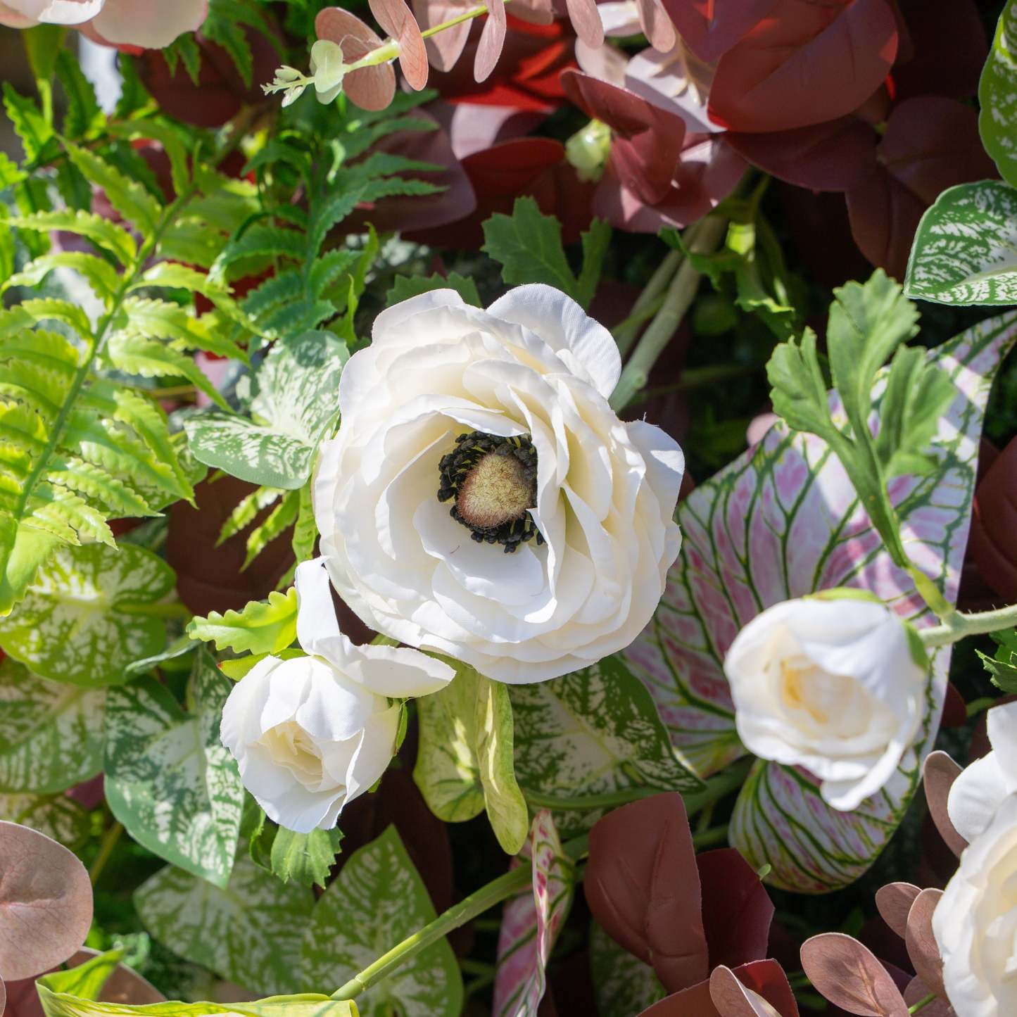 Adelaide：4D Fabric Artificial rolling up curtain flower wall (Ready to ship)